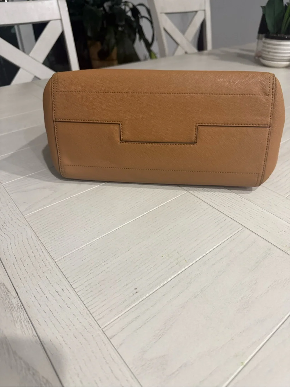 Tory Burch Cognac Leather Tote with Gold Trim